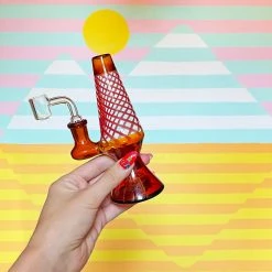 Burning Love Lava Lamp Rig- Amber Bongs