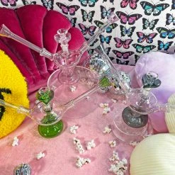 Burning Love Lovebirds Water Pipe- Green Bongs 14 Burning Love Lovebirds Water Pipe- Green Bongs