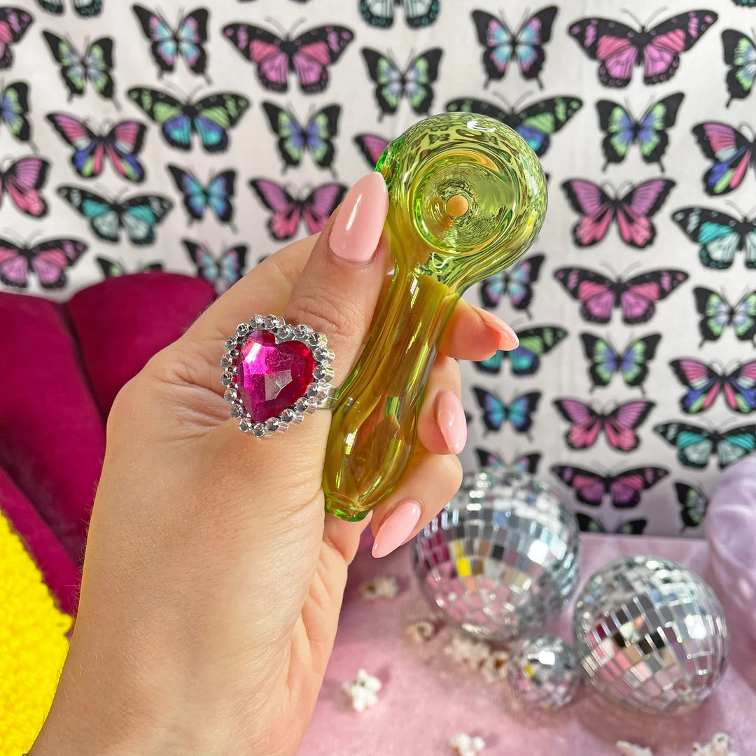 Shop Burning Love Green Jelly Pipe 4 Shop Burning Love Green Jelly Pipe