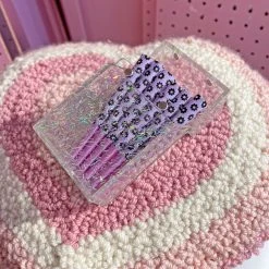Burning Love Glitter Cigarette Box-Clear Holographic Glitter Joint Accessories