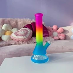 Burning Love Bongs Neon Rainbow Beaker
