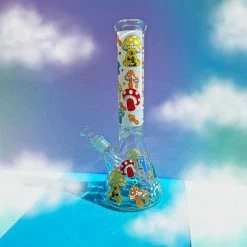 Burning Love 14" XL Rainbow Mushroom Bong Bongs