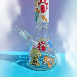 Burning Love 14" XL Rainbow Mushroom Bong Bongs 11 Burning Love 14