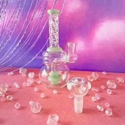Burning Love Mini Twirl Water Pipe- Jade Bongs
