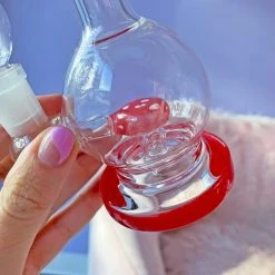 Burning Love Mini Mushroom Water Pipe- Red