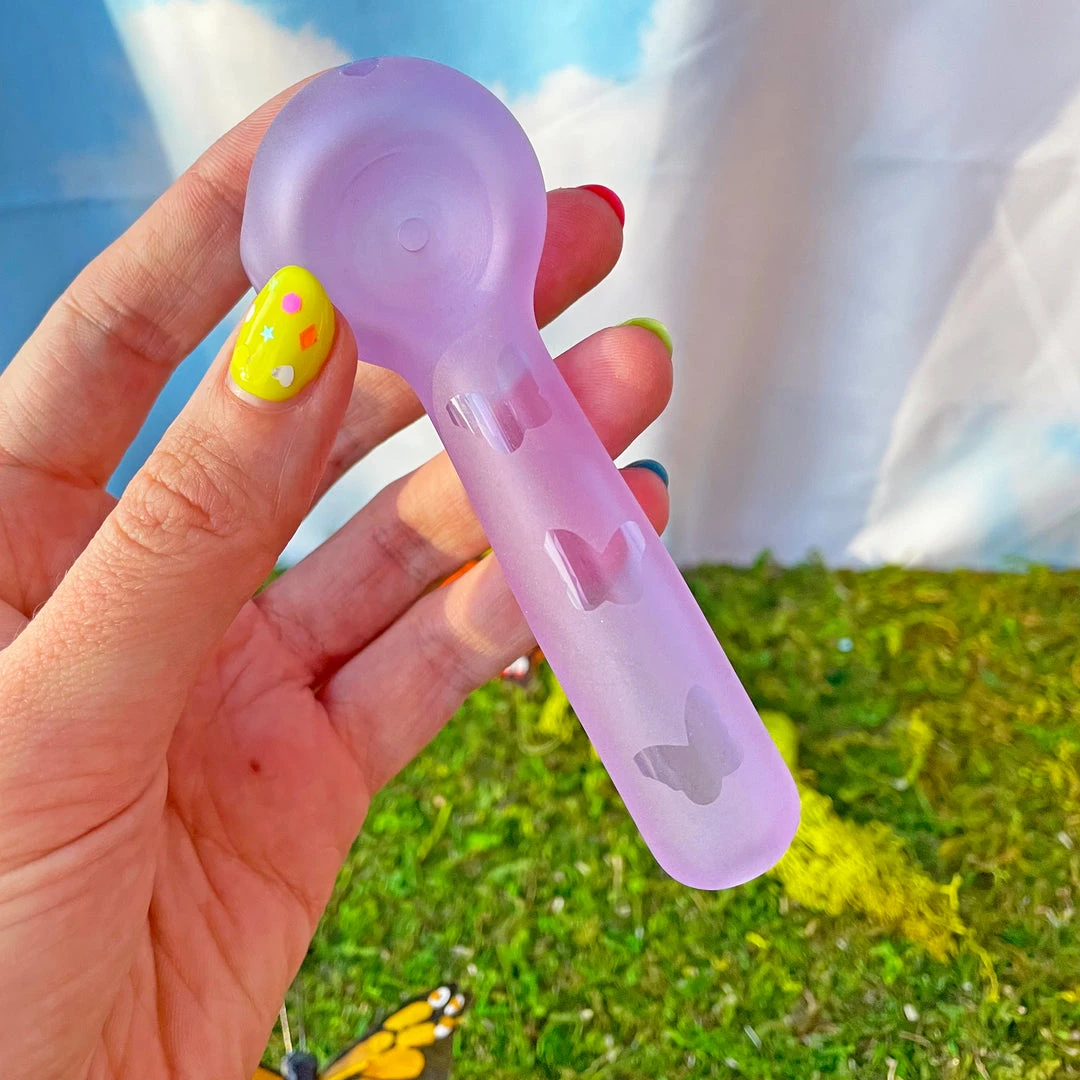 Burning Love Pipes Butterfly Pipe- Purple Burning Love Pipes Butterfly Pipe- Purple