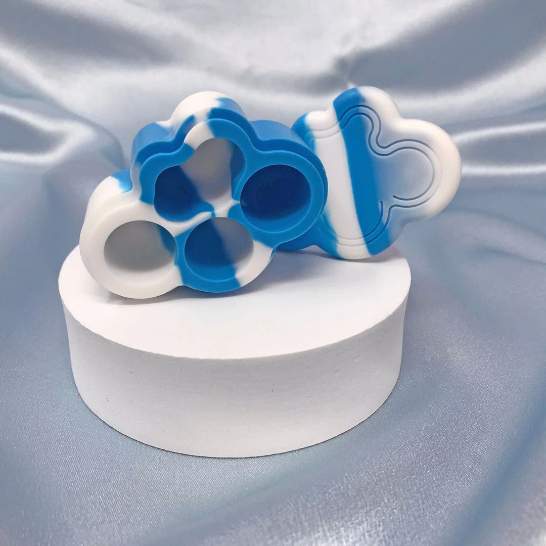 Burning Love Cloud Silicone Container- Tie Dye 7 Burning Love Cloud Silicone Container- Tie Dye