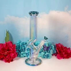 Shop Burning Love Bongs With Perks Iridescent Zong- Teal