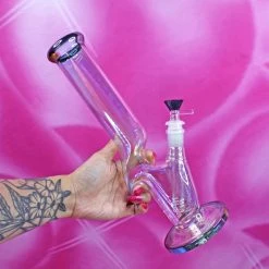 Shop Burning Love Bongs With Perks Iridescent Zong- Teal