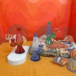 Burning Love Lava Lamp Rig- Jade/blue Bongs