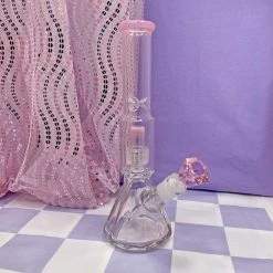 Burning Love Bongs Material Girl Water Pipe - Pink