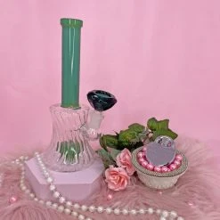 Burning Love Bongs Regal Gem Water Pipe- Milky Jade