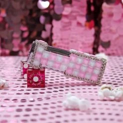 Burning Love Fancy Flame Lighter- Pink/white Checker Lighters