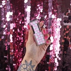 Burning Love Fancy Flame Lighter- Pink/white Checker Lighters