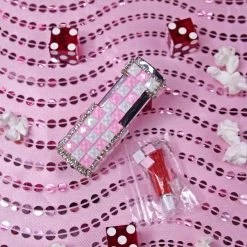 Burning Love Fancy Flame Lighter- Pink/white Checker Lighters