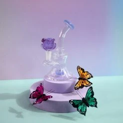 Burning Love Bongs Blossom Bong- Periwinkle