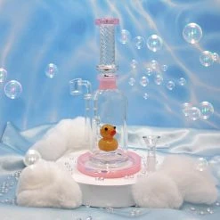 Shop Burning Love Novelty Duckie Water Pipe/Rig- Pink