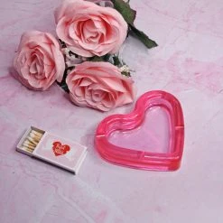 Burning Love Pink Heart Ash Tray