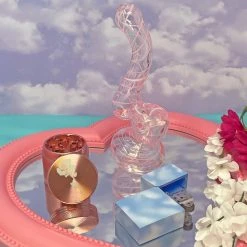 Burning Love Pipes Pink Swirl Bubbler