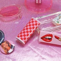 Burning Love Lighters Lighter Case- Pink Checkerboard