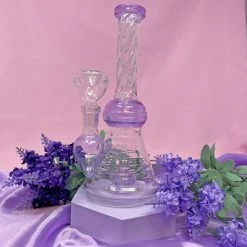 Burning Love Twirl Water Pipe- Purple