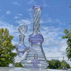 Burning Love Twirl Water Pipe- Purple