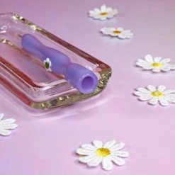 Shop Burning Love Joint Holder/Extender- Purple Flower 3.75" Joint Accessories 10 Shop Burning Love Joint Holder/Extender- Purple Flower 3.75