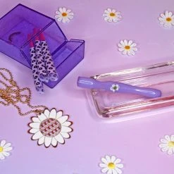 Shop Burning Love Joint Holder/Extender- Purple Flower 3.75" Joint Accessories 11 Shop Burning Love Joint Holder/Extender- Purple Flower 3.75