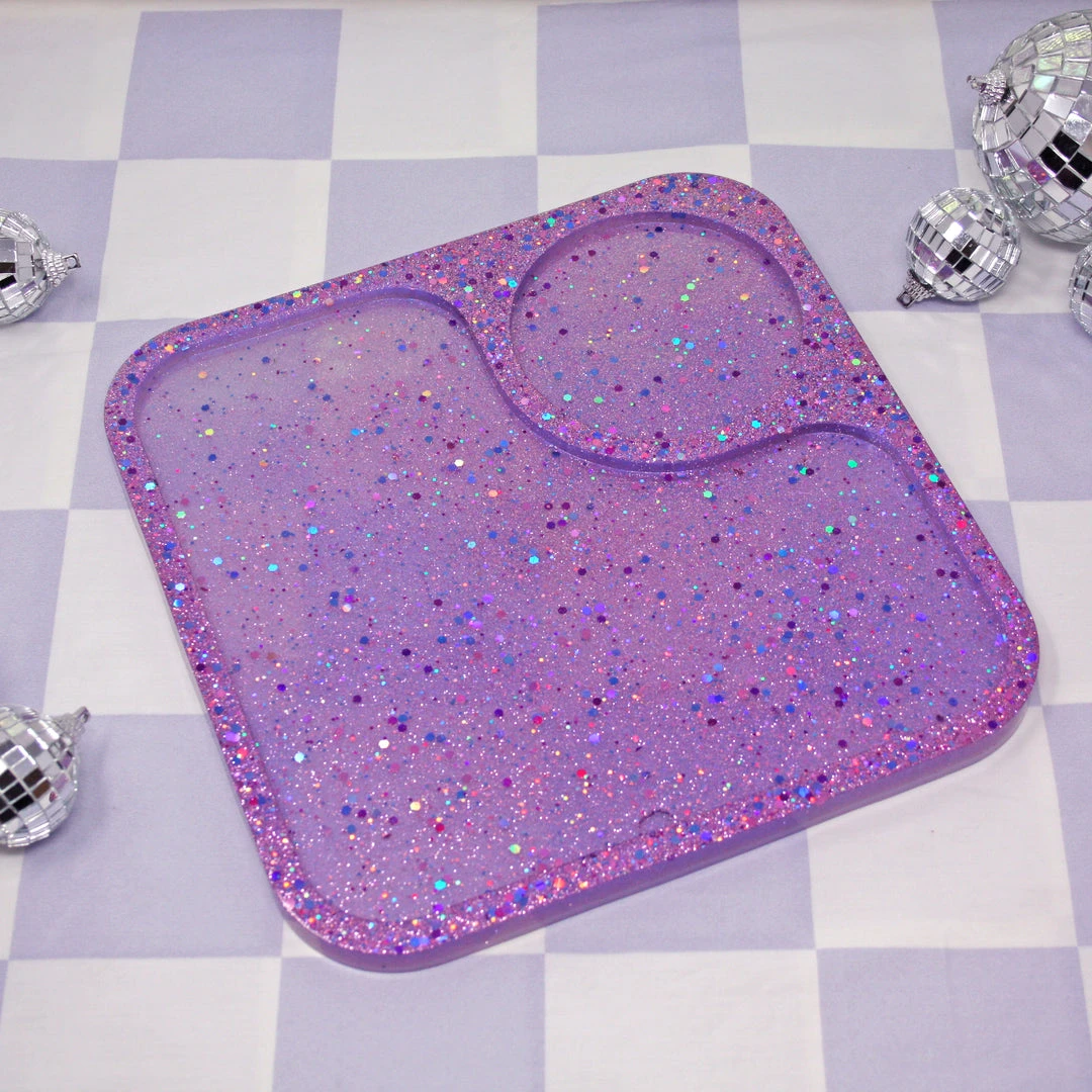 Shop Burning Love Purple Glitter Resin Rolling Tray 5 Shop Burning Love Purple Glitter Resin Rolling Tray