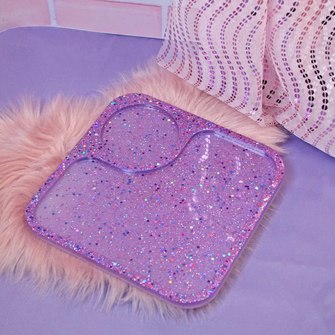Shop Burning Love Purple Glitter Resin Rolling Tray 8 Shop Burning Love Purple Glitter Resin Rolling Tray