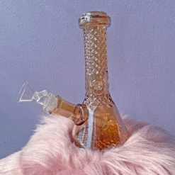 Burning Love Crystal Water Pipe- Rose Gold Iridescent