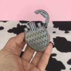 Burning Love Heart Lock Lighter- Silver