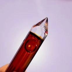 Burning Love Pipes Crystal Pipe- Amber