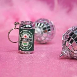 Burning Love Beer Can Keychain Lighter Lighters