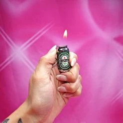 Burning Love Beer Can Keychain Lighter Lighters