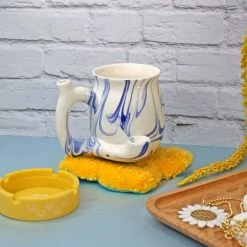 Shop Burning Love Pipes Marbled Wake N Bake Mug Pipe