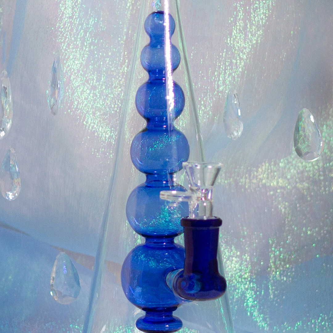Burning Love Bubble Vase Water Pipe- Blue Bongs 4 Burning Love Bubble Vase Water Pipe- Blue Bongs