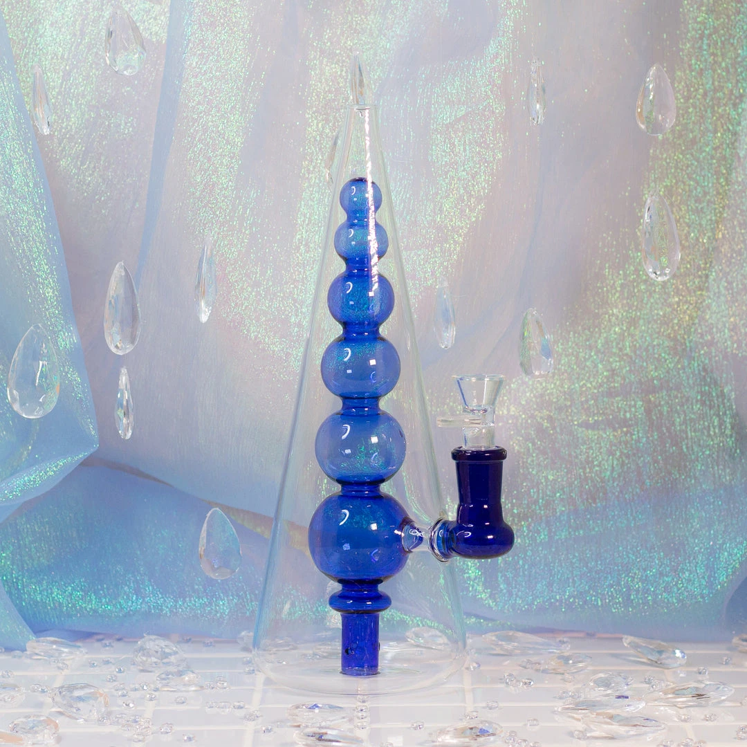 Burning Love Bubble Vase Water Pipe- Blue Bongs 3 Burning Love Bubble Vase Water Pipe- Blue Bongs