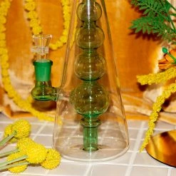 Burning Love Bubble Vase Water Pipe- Green Bongs
