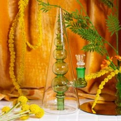 Burning Love Bubble Vase Water Pipe- Green Bongs