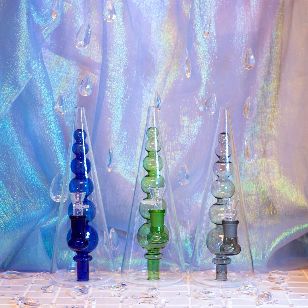 Burning Love Bubble Vase Water Pipe- Blue Bongs 5 Burning Love Bubble Vase Water Pipe- Blue Bongs