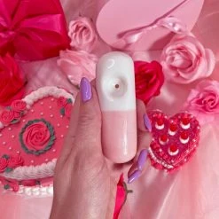Burning Love Chill Pill Pipe- Light Pink Pipes