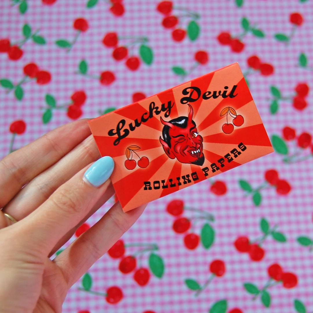 Shop Burning Love Lucky Devil Rolling Papers- Cherry Flavor 3 Shop Burning Love Lucky Devil Rolling Papers- Cherry Flavor