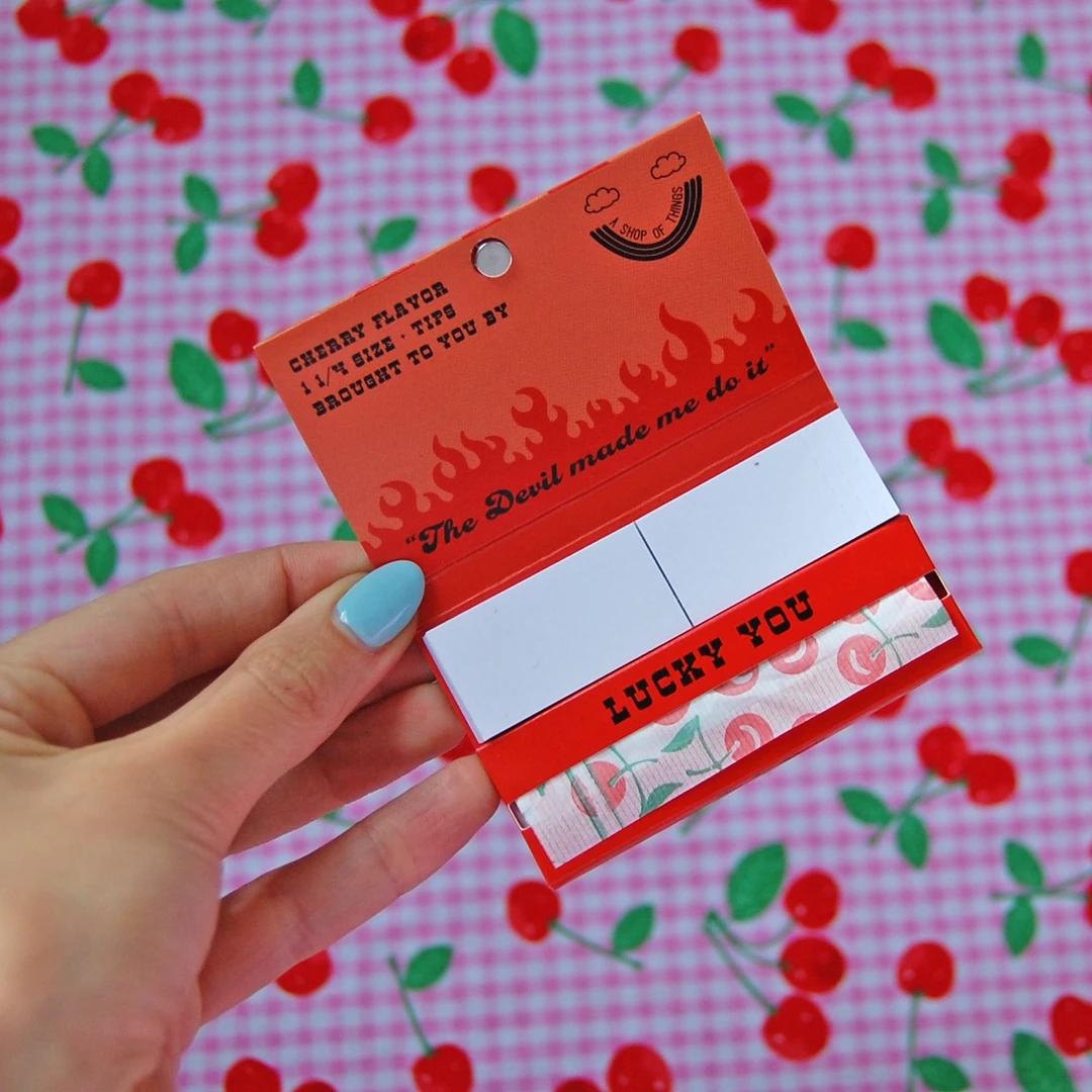 Shop Burning Love Lucky Devil Rolling Papers- Cherry Flavor 5 Shop Burning Love Lucky Devil Rolling Papers- Cherry Flavor