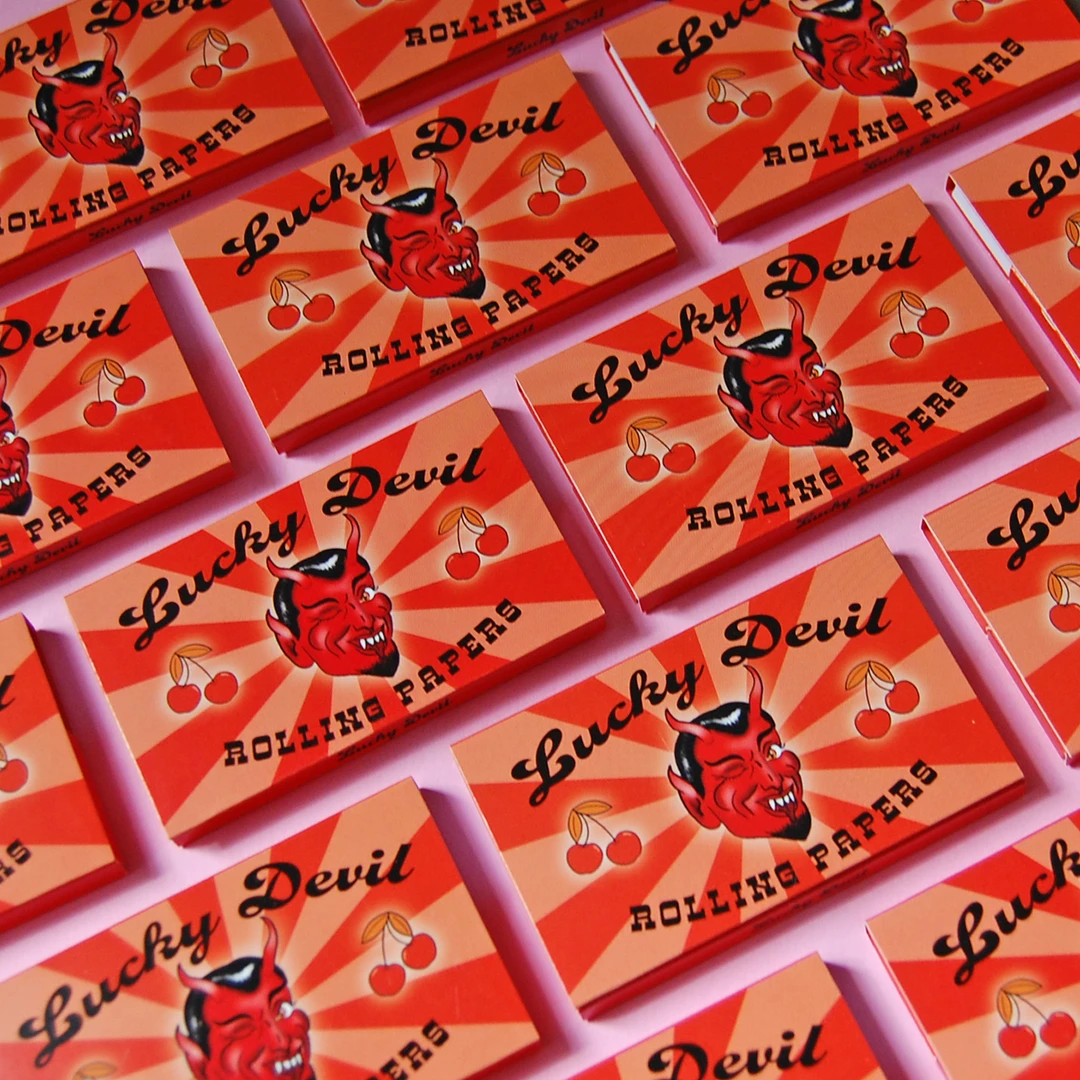 Shop Burning Love Lucky Devil Rolling Papers- Cherry Flavor 4 Shop Burning Love Lucky Devil Rolling Papers- Cherry Flavor