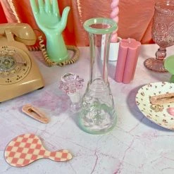 Burning Love Jade Flower Vase Water Pipe