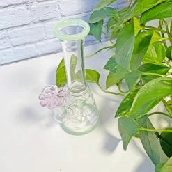 Burning Love Jade Flower Vase Water Pipe