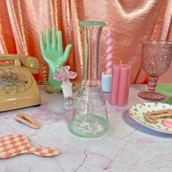 Burning Love Jade Flower Vase Water Pipe