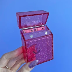 Burning Love Joint Accessories Glitter Cigarette Box- Pink