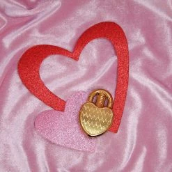 Burning Love Heart Lock Lighter- Gold Lighters
